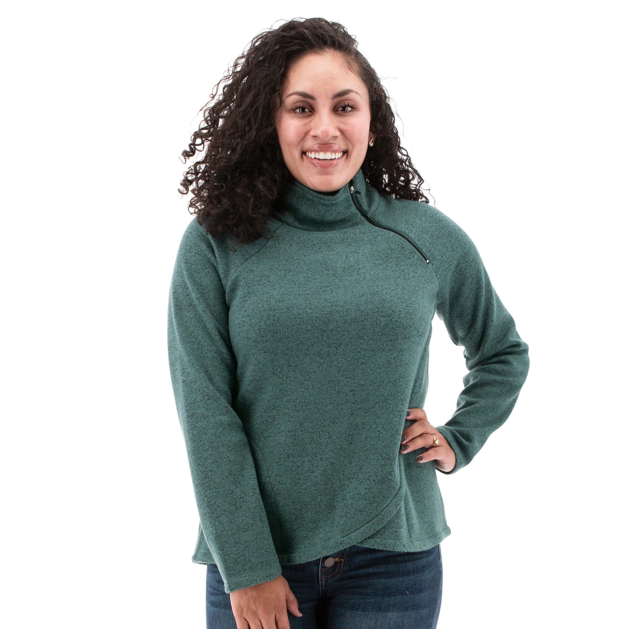 Aventura Women's Harlow Zip Neck Top 4 Aventura Women's Harlow Zip Neck Top - Image 2