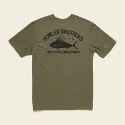 Howler Bros. M's Select Pocket T : Creative Creatures Roosterfish