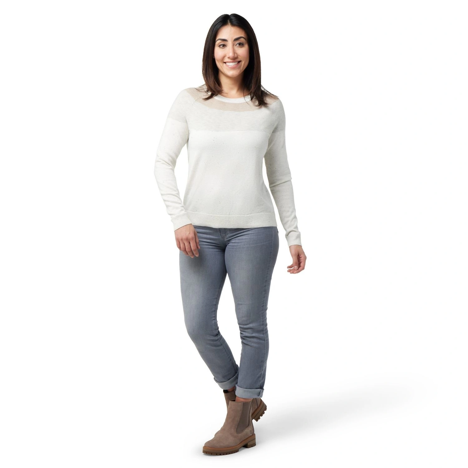 Smartwool Women's Edgewood Colorblock Crew Sweater 5 Smartwool Women's Edgewood Colorblock Crew Sweater - Image 3